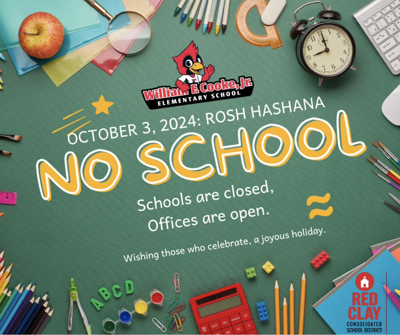  Rosh Hashana: No School